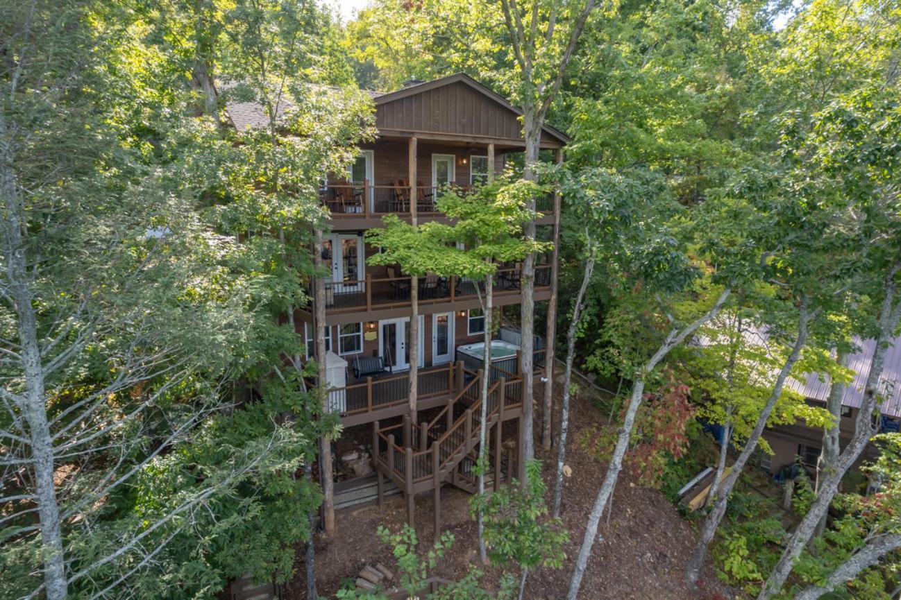 فيلا Russell'S Fort At White Oak Point: Historical Cabin On Lake Lure, Luxury, Direct Lake Access! المظهر الخارجي الصورة